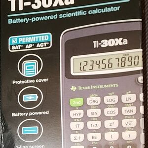 Texas Instruments TI-30Xa Scientific Calculator Black School Math Exam Approved